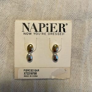 Silver and gold drop earrings - NWT